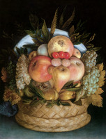 Reversible Head with Basket of Fruit