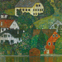 Houses at Unterach on the Attersee