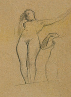 Two Studies of Standing Nude for the Composition “Medicine”