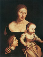 Portrait of the Artist's Wife Elsbeth Binzenstock with the Children, Philip and Catherine