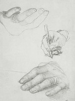 Three Studies of Hands for the Portrait of the Erasmus