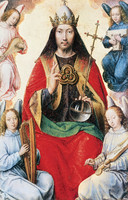 Christus in der Glorie (Rückseite der Mitteltafel des Triptychon der irdischen Eitelkeit und der himmlischen Erlösung)