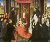 The Virgin and Child between Saint James and Saint Dominic presenting the Donors and their Family, known as the Virgin of Jacques Floreins