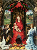 The Virgin and Child with Angels (central panel of the Pagagnotti Triptych)