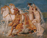 Aphrodite Wounded by Diomedes Returns to Olympus