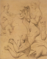 Studies of Nude Figures for The Turkish Bath