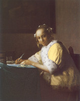 A Lady Writing (detail)