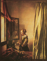 Girl Reading a Letter at an Open Window