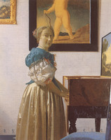 Lady Standing at a Virginal (detail)