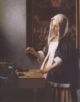 Woman Holding a Balance (detail)