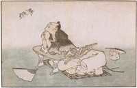 Chinese Philosopher Soshi Watching Butterflies, from the Album of Images from Nature by Hokusai (Hokusai shashin gafu)