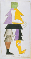 Costume for Victory over the Sun by Matyushin and Kruchonykh, “Enemy”