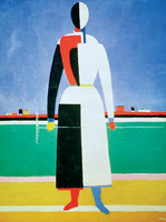 Suprematistische Transformation eines Bauernmädchens