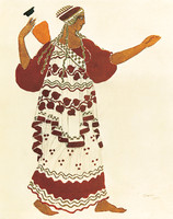 Costume for a nymph in the ballet L’Après-Midi d’un faune