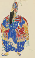 Design for the costume of Alexis Boulgakov as Shâh Shâhriyâr in the ballet Shéhérazade