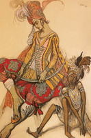 Design for the costume of Hubart as the Eastern Prince and his page in Act I of the ballet The Sleeping Beauty