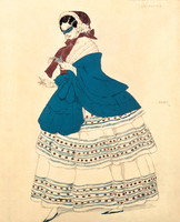 Design for the costume of Ludmilla Schollar as Estrella in the ballet Carnaval