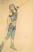 Design for the costume of Vaslav Nijinsky in the ballet Le Spectre de la rose