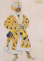 Design for the costume of a young rajah in the ballet Le Dieu bleu