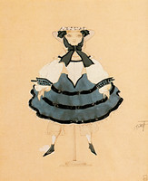 Design for the costume of the French doll, in the ballet The Fairy Doll