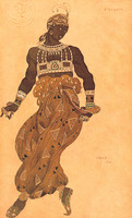 Design for the costume of the Gold Niger in the ballet Shéhérazade