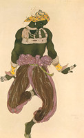 Design for the costume of the Silber Niger in the ballet Shéhérazade