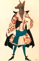 Design for the costume of the Wolf in Act III of the ballet The Sleeping Beauty