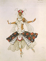 Design for the costume of the bride in the ballet Le Dieu bleu