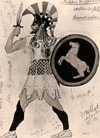 Diseño para el traje de Pollux en el ballet Helena de Esparta, de Emile Verhaeren