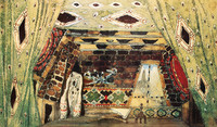 Set design for Act II, scene 5 of the ballet Aladdin