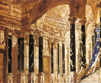 Set design for the prologue of the ballet The Sleeping Beauty