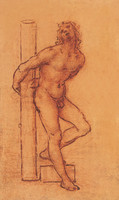 A Nude Young Man bound to a Column