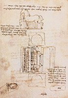 Manuscript page on The Sforza Monument