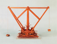 Model of a Turning Double Crane, after a project of Leonardo