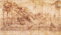 Perspective Study for The Adoration of the Magi