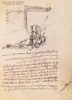 Studies of a Flying Machine with a Mechanism Activated by Feet and Hands