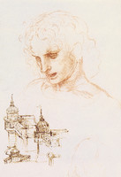 Study for the Head of St James and Architectural Sketches