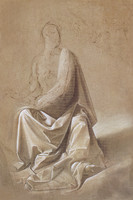 Drapery for a Seated Figure from the Front