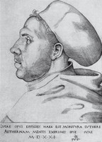 Martin Luther with doctoral cap