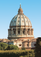 View of the dome of St Peter’s Basilica