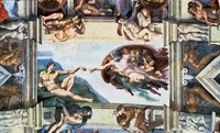 The Creation of Adam, sixth panel of the vault