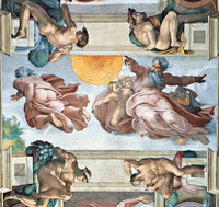 The Creation of the Stars and the Planets, eighth panel of the vault