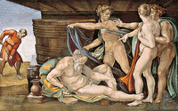 The Drunkenness of Noah, first panel of the vault