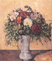 Bouquet de Fleurs dans un Vase bleu