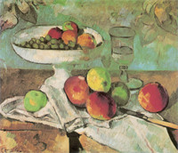 Still Life with Dish, Glass and Apples