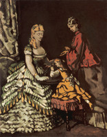 Two Women and Child in an Interior