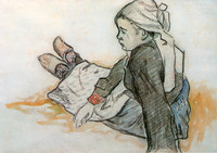 Young Breton Girl Seated