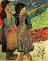 Breton Children on the Seaside