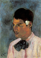 Young Tahitian Man (Young Man with a Flower)