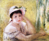 Woman with a Straw Hat, (Alphonsine Fournaise)